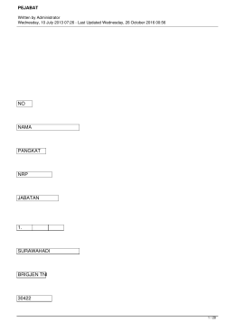 no nama pangkat nrp jabatan 1. surawahadi brigjen tni