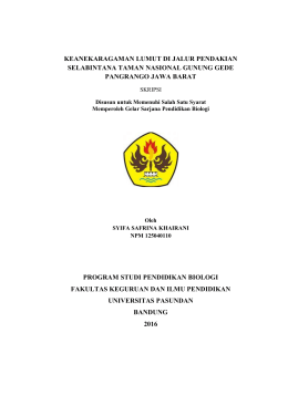 keanekaragaman lumut di jalur pendakian selabintana