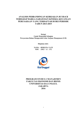 analisis perbandingan kebijakan buyback terhadap harga saham