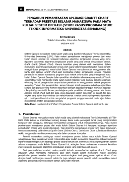 pengaruh pemanfaatan aplikasi grantt chart terhadap