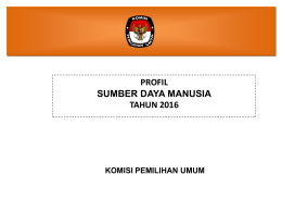 profil sumber daya manusia tahun 2016