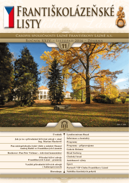 Listopad 2016 - Franti&scaron;kovy L&aacute;zně