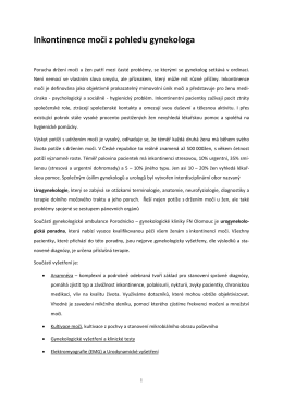 Inkontinence moči z pohledu gynekologa