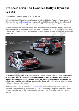 Francois Duval na Condroz Rally s Hyundai i20 R5