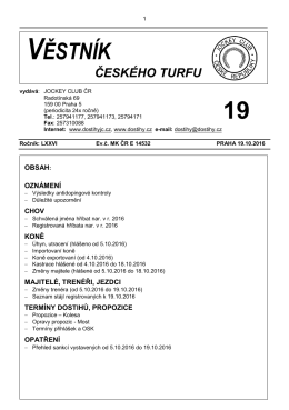 Věstn&iacute;k ČT 19 - 2016