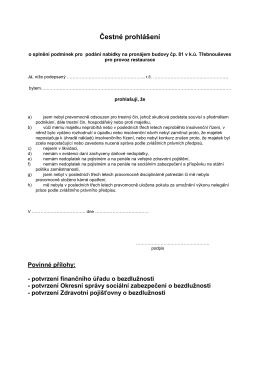 Čestn&eacute; prohl&aacute;&scaron;en&iacute;