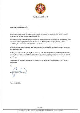 Page 1 Prezident Autoklubu ČR V&aacute;žen&iacute; členov&eacute; Autoklubu ČR