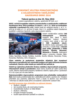 tisková zpráva ze dne 25.10.2016