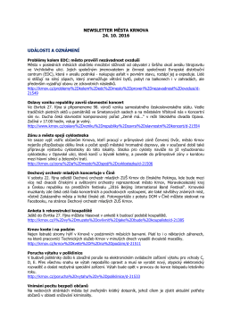 Newsletter města Krnova 24. 10. 2016