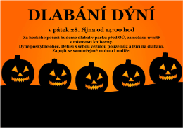 v pátek 28. října od 14:00 hod