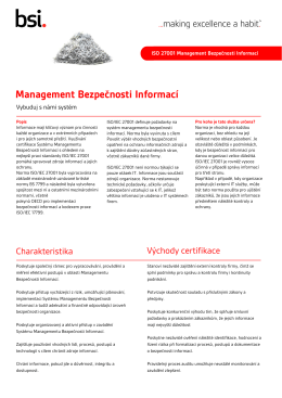 Management Bezpečnosti Informací