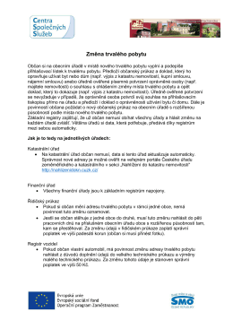 Změna trvalého pobytu