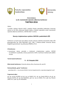 taktika 2016 - Future Forces Forum