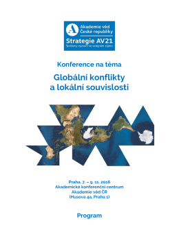 Program konference - Globální konflikty a lokální souvislosti