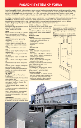 Fas&aacute;dn&iacute; kazety KP Form+