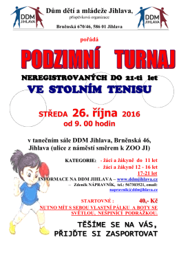 20161026 sttenis - DDM Jihlava, po