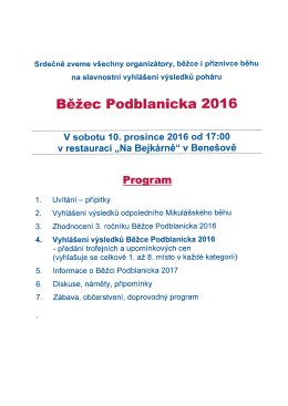 Pozv&aacute;nka v PDF - Běžec Podblanicka
