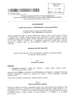 Ozn&aacute;men&iacute; - Obec &Scaron;lapanov