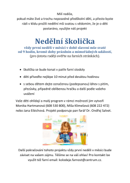 Nedělní školička