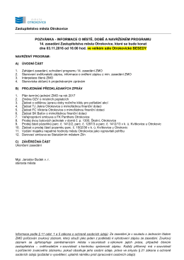 INFORMACE O MÍSTĚ, DOBĚ A NAVRŽENÉM