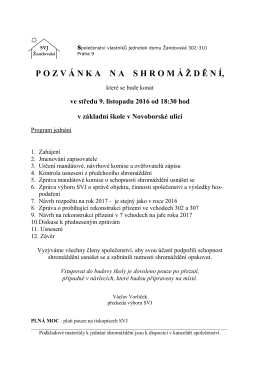 více informací - Společenství vlastníků jednotek domu Žandovská 302