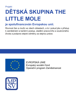 dětská skupina the little mole - Little Mole International Preschool of