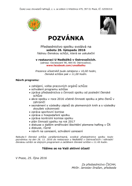 POZVÁNKA