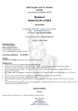 Bonitaci německých ovčáků - ZKO Kaplice 618