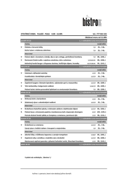 Týdenní menu