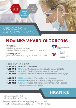 HRANICE NOVINKY V KARDIOLOGII 2016