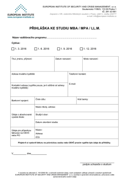 Přihl&aacute;&scaron;ka - european institute