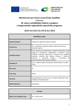 Text výzvy č. 29 k 29.4.2016