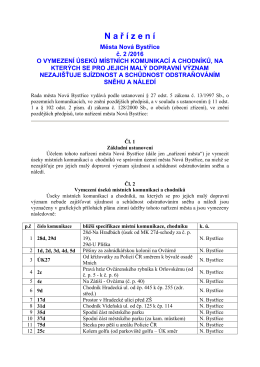 o vymezn&iacute; &uacute;seků m&iacute;stn&iacute;ch komunikac&iacute; a chodn&iacute;ků