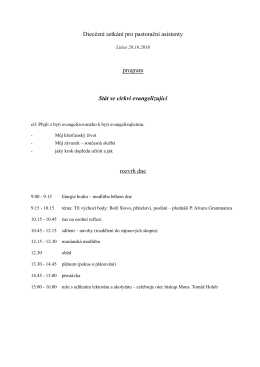 Diecézní setkání pro pastorační asistenty 28.10.2016