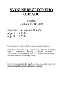 Svoz nebezpečného odpadu