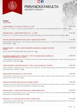 Studijn&iacute; - Pr&aacute;vnick&aacute; fakulta