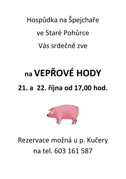 na VEPŘOVÉ HODY