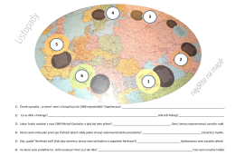 1) Černě vyznačte , ve kter&eacute; zemi v Evropě byl rok 1989