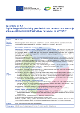 Informačn&iacute; let&aacute;k k SC 1.1 Silnice