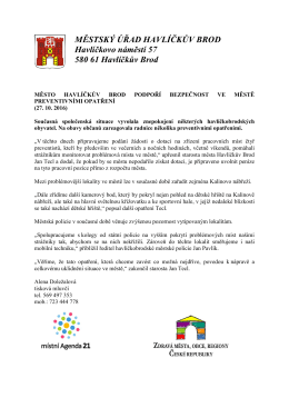MĚSTSK&Yacute; &Uacute;ŘAD HAVL&Iacute;ČKŮV BROD Havl&iacute;čkovo n&aacute;měst&iacute; 57 580