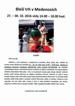 Ble&scaron;&iacute; trh v Medonos&iacute;ch