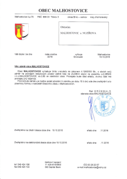 Z&aacute;měr obce - pron&aacute;jem haly na Zlobici