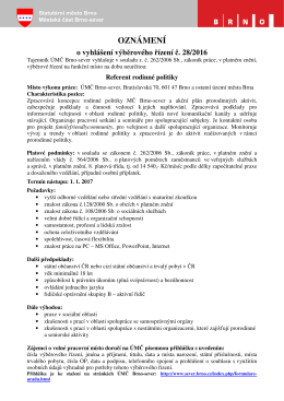 v&yacute;běrov&eacute; ř&iacute;zen&iacute;, referent rodinn&eacute; politiky