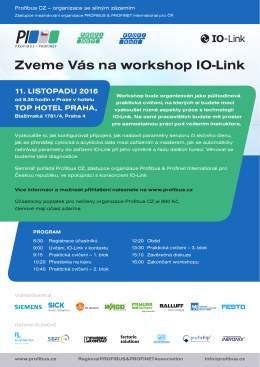 Zveme Vás na workshop IO-Link