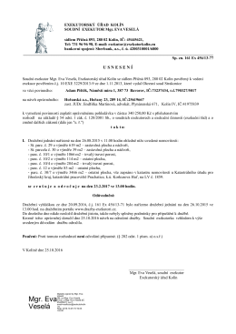 Odročení dražby 161 Ex 456/13-77