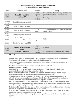 Pořad bohoslužeb