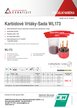 karbidové vrtáky - Hommel Hercules Werkzeughandel