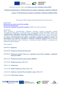 Page 1 . *** EVROPSKÁ UNIE MINISTERSTVO * : Fond Soudržnosti
