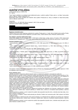 AUKČN&Iacute; VYHL&Aacute;&Scaron;KA