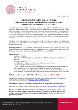 AIPES/ FSV UK - Univerzita Karlova